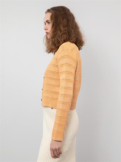 Кардиган из смесового органического хлопка с позолоченными пуговицами HRK9804SOMON