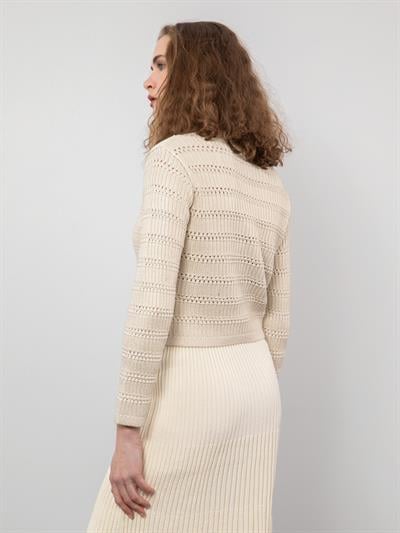 Кардиган из смесового органического хлопка с позолоченными пуговицами HRK9804KEMIK