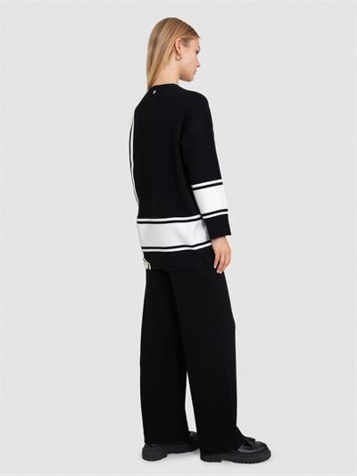 Туника из органического хлопка с контрастными деталями TNK6994SIYAH