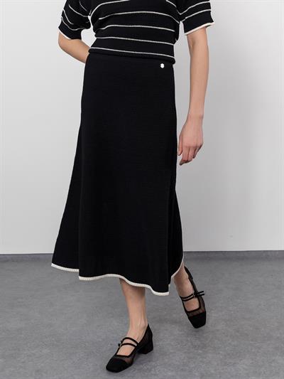 Юбка из органического хлопка с деталями контрастного цвета ETK9498SIYAH