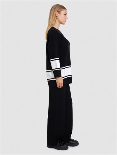 Туника из органического хлопка с контрастными деталями TNK6994SIYAH