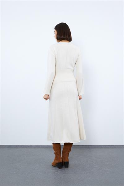 Свитер с полосками из органической шерсти и органического хлопка KZK10130KEMİK