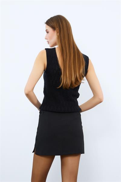 Топ из смеси органической шерсти и органического хлопка ATL9210SİYAH