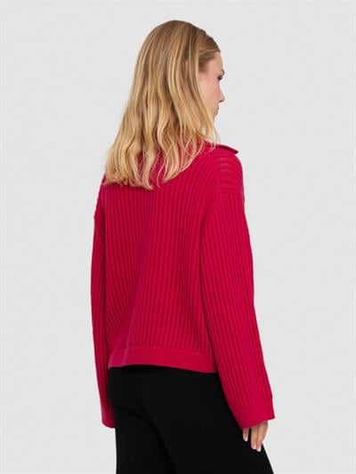 Свитер открытые бейки из смесовой органической шерсти и шерсти. KZK8130FUŞYA