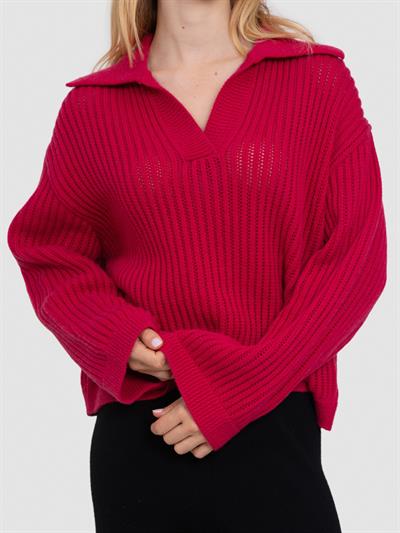 Свитер открытые бейки из смесовой органической шерсти и шерсти. KZK8130FUŞYA