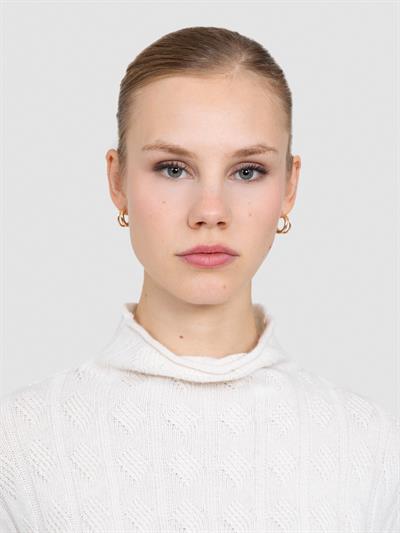 Туника с верхним воротником из смесовой органической шерсти и шерсти TNK8630KEMIK