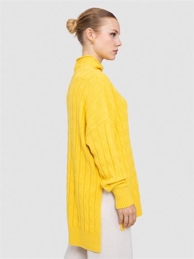 Туника с верхним воротником из смесовой органической шерсти и шерсти TNK8630SARI