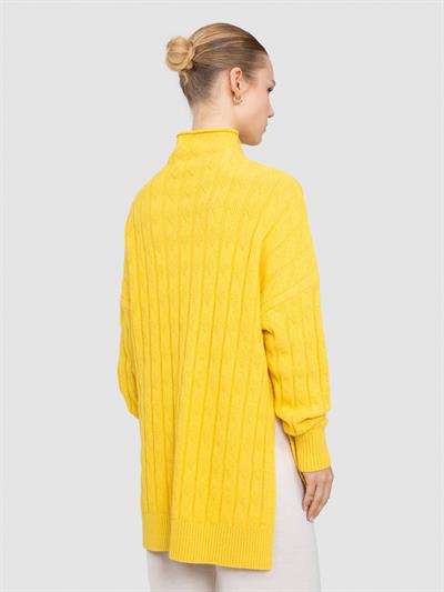 Туника с верхним воротником из смесовой органической шерсти и шерсти TNK8630SARI
