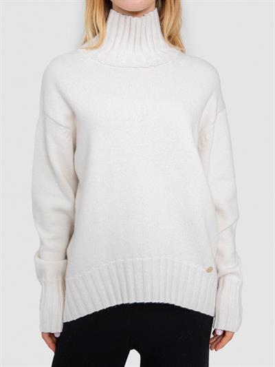 Свитер с воротником из смесовой орановой шерсти и хлопчатобумажной ткани. KZK8552KEMIK