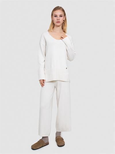 Трикотажное платье в рубчик из 100% органической шерсти PNT7090KEMIK