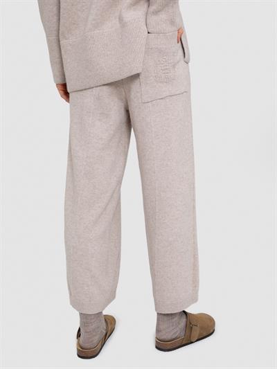 100% Organic Wool Ribbed Knit Trousers 