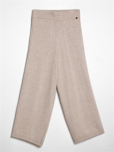 100% Organic Wool Ribbed Knit Trousers 