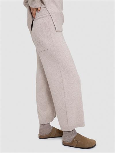 100% Organic Wool Ribbed Knit Trousers 