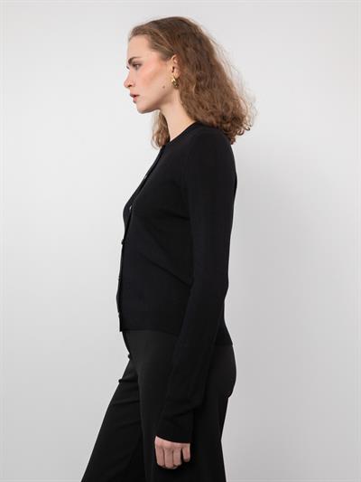 Вязаный кардиган с пуговицами HRK9174SIYAH