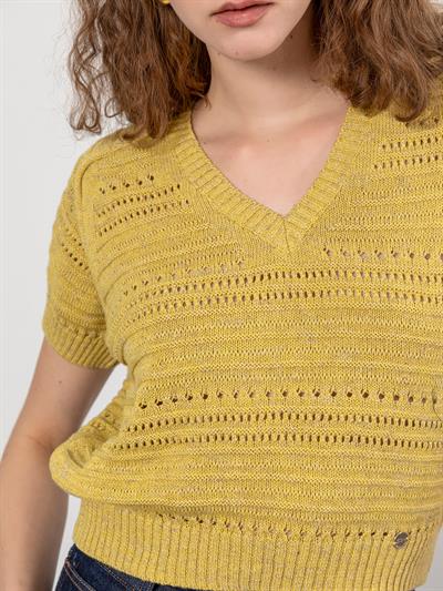Вязаный свитер из смеси хлопка для игр KZK9816SARI