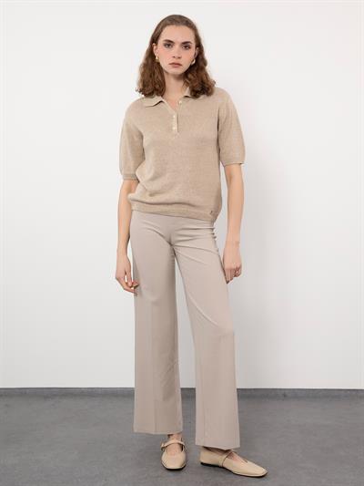 Свитер с пуговицами из смеси хлопка и льна KZK9728BEJ