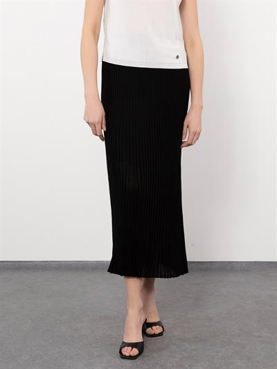 Плиссированная юбка-миди ETK9734SIYAH