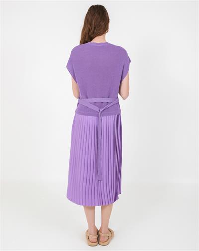 Плиссированное трикотажное платье ELB7796KOYULİLA