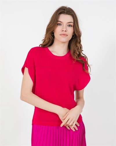 Плиссированное трикотажное платье ELB7796FUŞYA