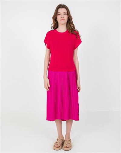 Плиссированное трикотажное платье ELB7796FUŞYA