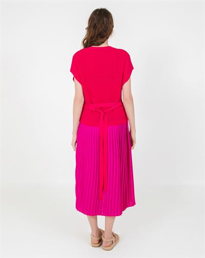 Плиссированное трикотажное платье ELB7796FUŞYA
