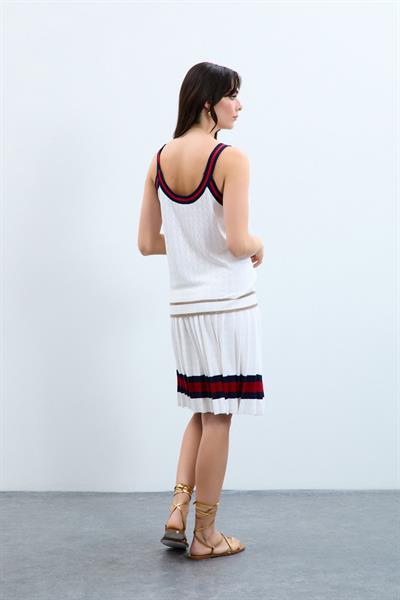 Майка с цветным градиентом и металлизированной веревкой ATL9654BEYAZ