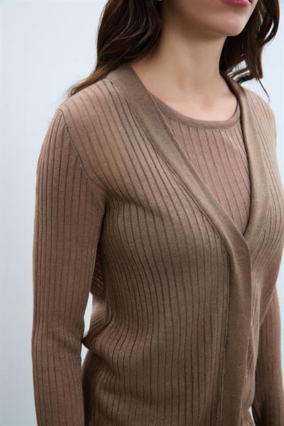 Прозрачный вязаный кардиган HRK10462VIZON