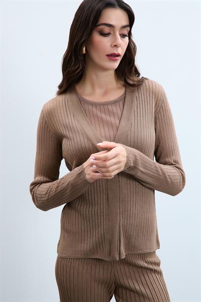 Прозрачный вязаный кардиган HRK10462VIZON