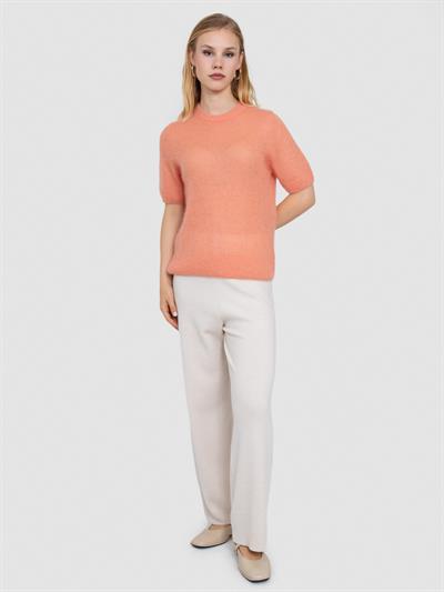 Полупрозрачный свитер с вырезом с надписью KZK8524SOMON