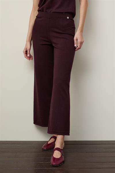 Брюки с высокой талией и широкими штанинами PNT12736BORDO 