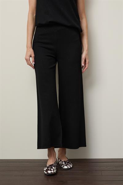 Брюки с высокой талией и широкими штанинами PNT12736SİYAH