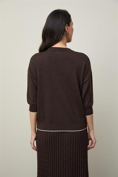 Джемпер из шерсти с круглым вырезом