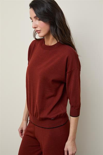 Джемпер из шерсти с круглым вырезом