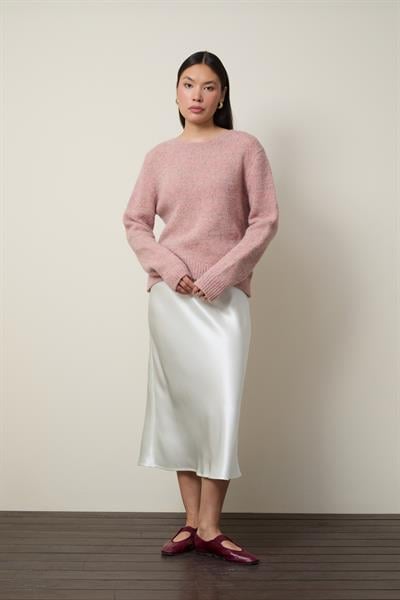 Базовый свитер из шерстяной смеси с круглым вырезом KZK13500PUDRA