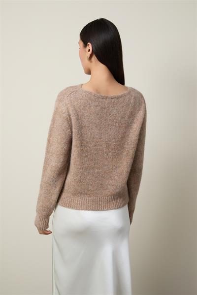 Базовый свитер из шерстяной смеси с круглым вырезом KZK13500BEJ