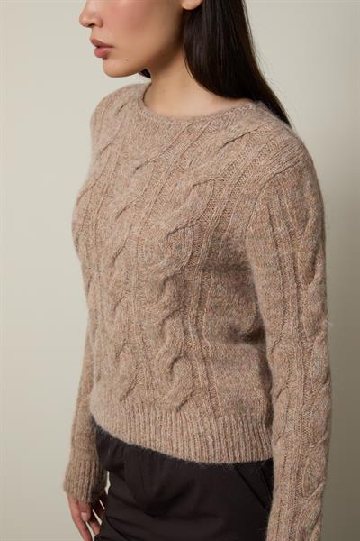 Свитер из шерстяной смеси с круглым вырезом KZK13498BEJ