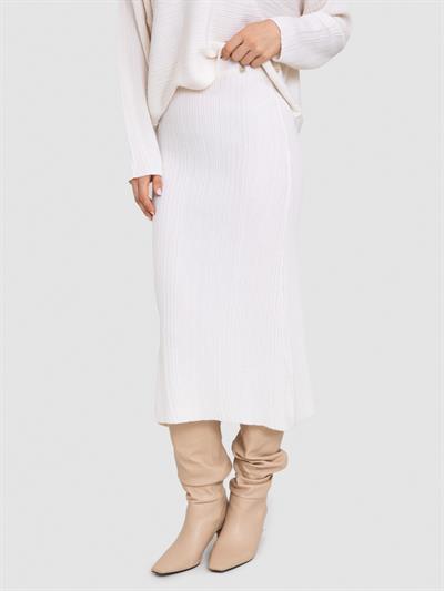 Трикотажная юбка из смесовой шерсти в рубчик ETK8270KEMIK