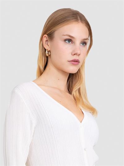 Кардиган из смесовой шерсти в рубчик HRK8270KEMIK