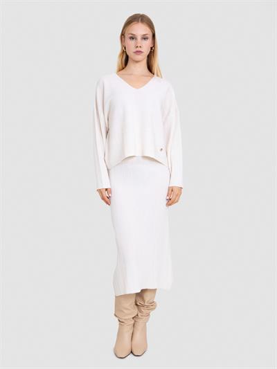 Свитер текстурированной вязки из смесовой шерсти KZK8272KEMIK