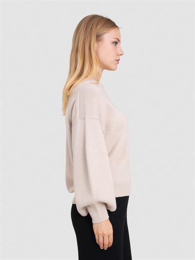 Свитер из смесовой шерсти с разрезами на рукавах KZK8292BEJ