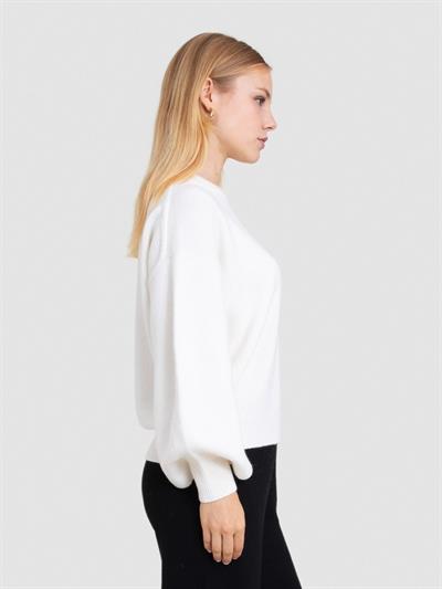 Свитер из смесовой шерсти с разрезами на рукавах KZK8292KEMIK