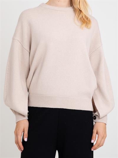 Свитер из смесовой шерсти с разрезами на рукавах KZK8292BEJ