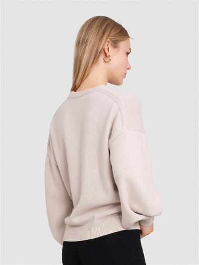 Свитер из смесовой шерсти с разрезами на рукавах KZK8292BEJ