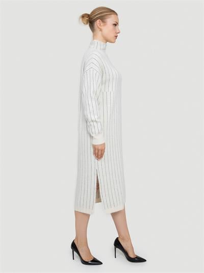 Платье из смесовой шерсти с матовым эффектом и металлизированной нитью ELB8354KEMIK