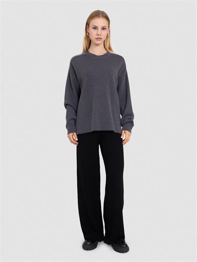 Свитер из смесовой шерсти с полосками KZK8326ANTRASIT