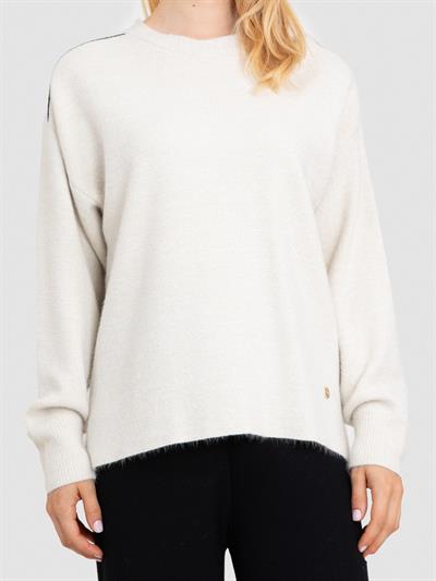 Свитер из смесовой шерсти с полосками KZK8326KEMIK