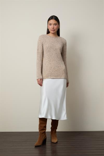 Свитер из шерстяной смеси с воротниковой деталью KZK13594BEJ