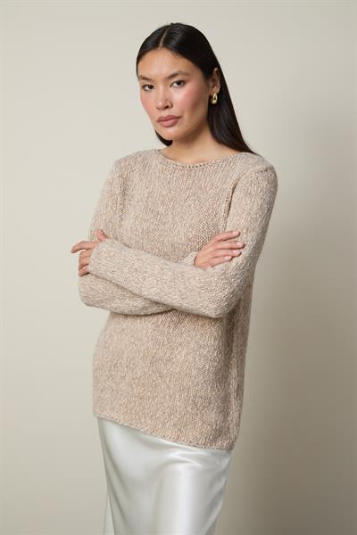 Свитер из шерстяной смеси с воротниковой деталью KZK13594BEJ