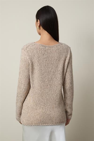 Свитер из шерстяной смеси с воротниковой деталью KZK13594BEJ