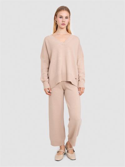 Расклешенные брюки из смеси шерсти и кашемира PNT6468BEJ